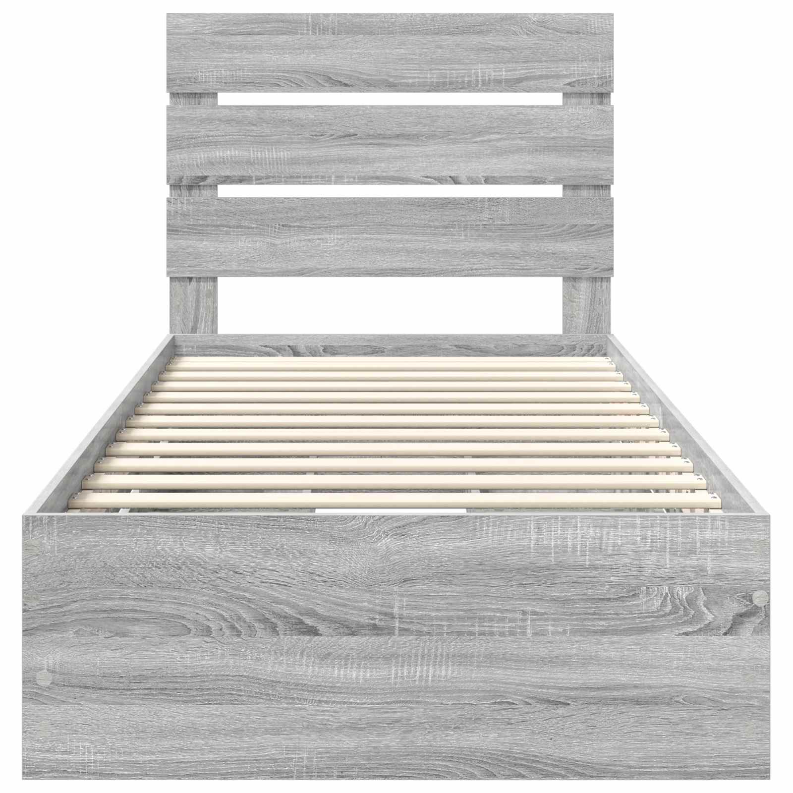 Bedframe met lade Grijs Sonoma 90 x 200 cm Ingenieurshout