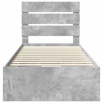 Bedframe met lade Beton Grijs 90 x 190 cm Ingenieurshout