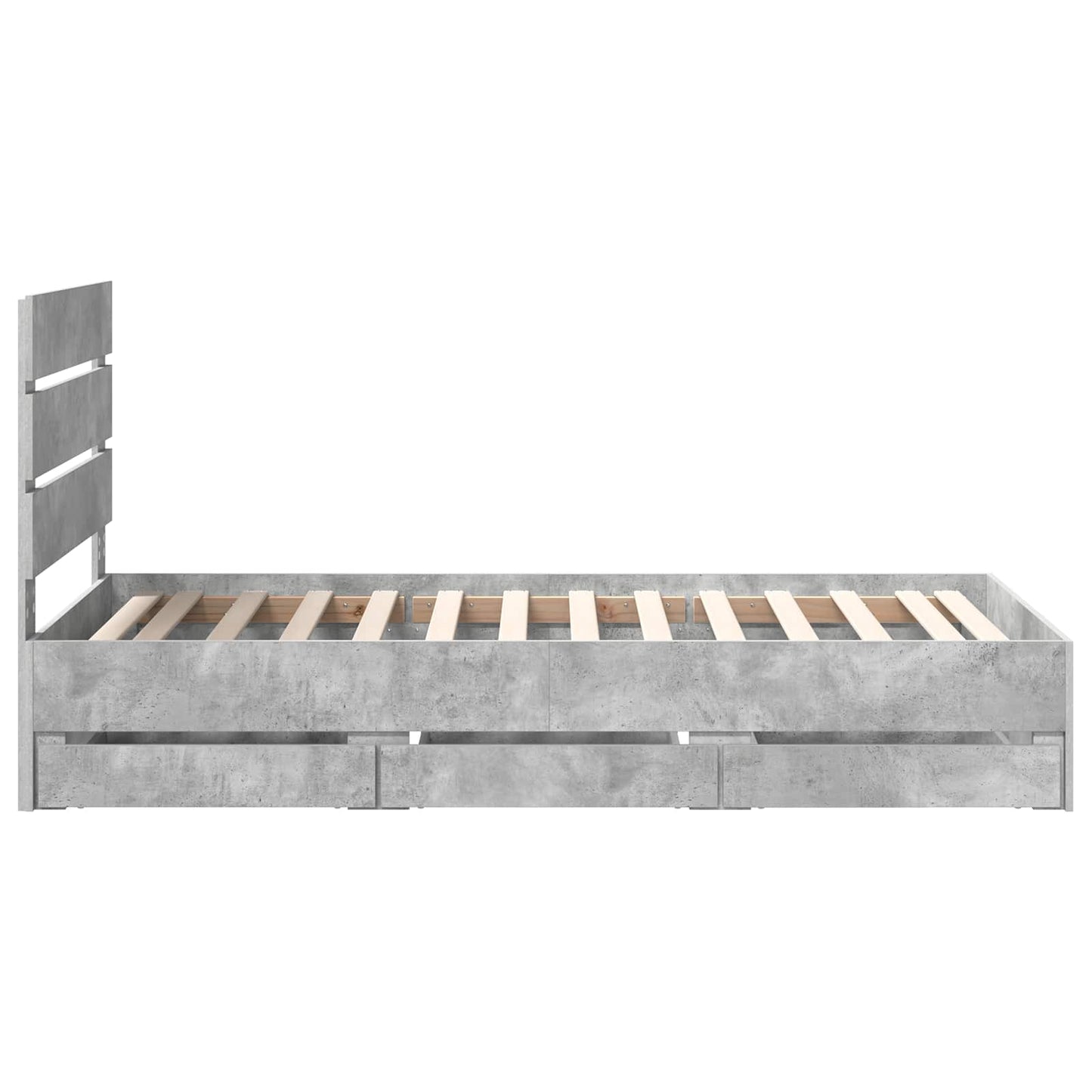Bedframe met lade Beton Grijs 90 x 190 cm Ingenieurshout