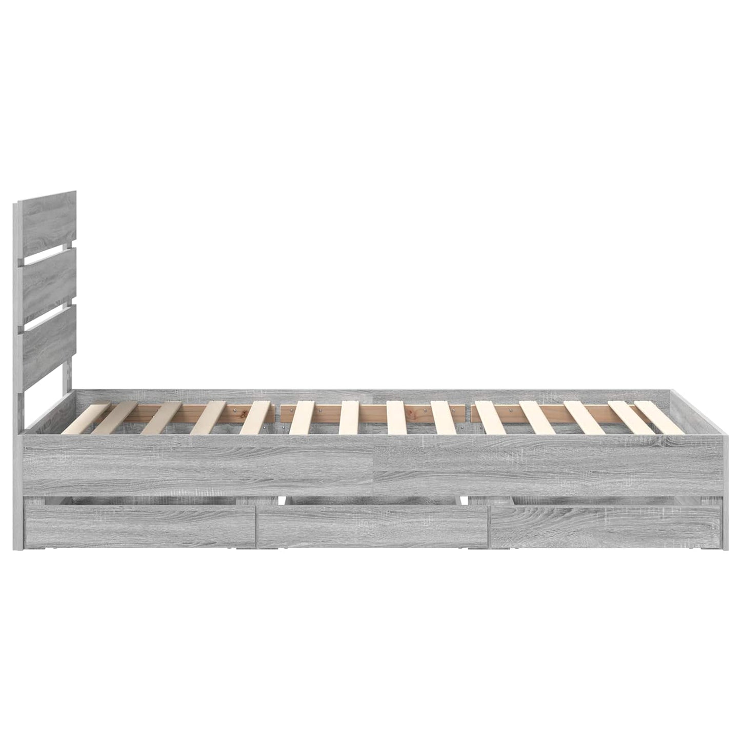 Bedframe met lade Grijs Sonoma 90 x 190 cm Ingenieurshout