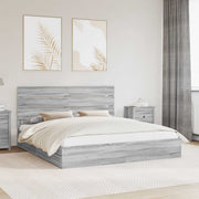 Opslagbed 180x200 cm grijs Sonoma bewerkt hout