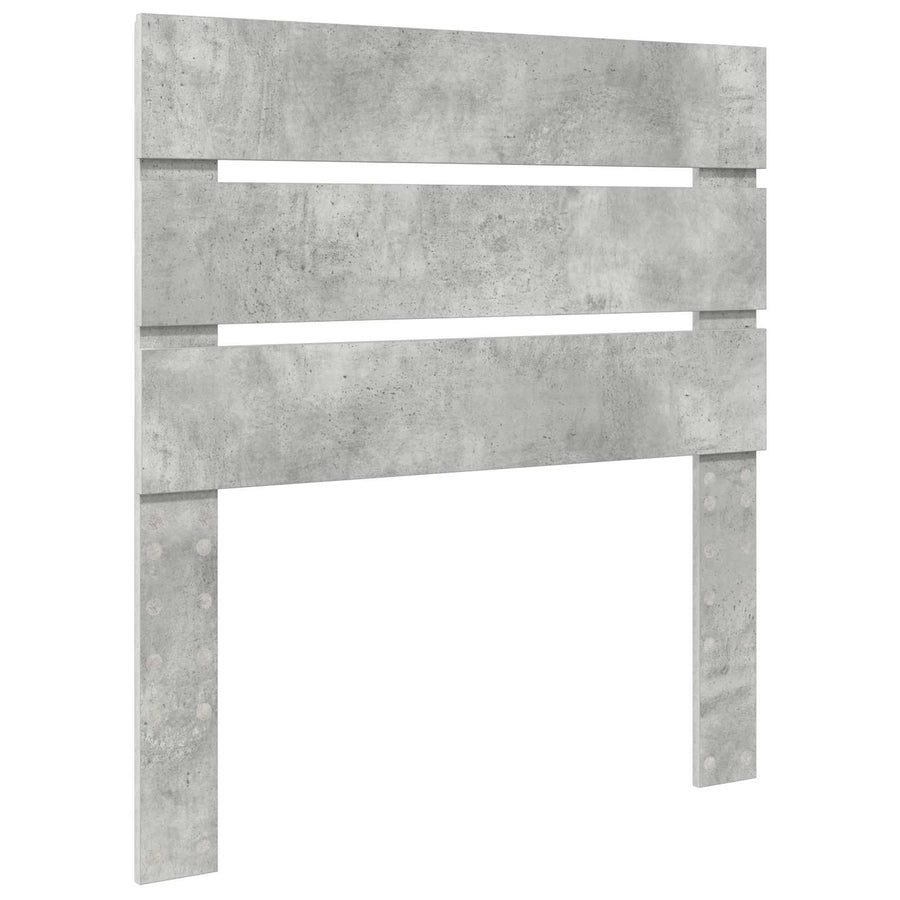Opslag bed met hoofdeinde Beton Grijs 90 x 190 cm Bewerkt hout