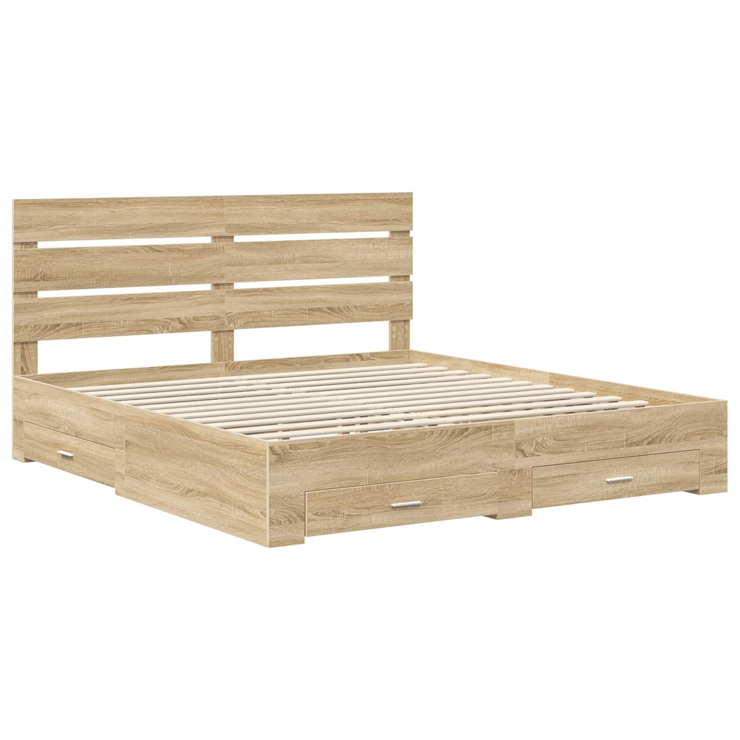 Bedframe met lade Sonoma Eiken 200 x 200 cm Bewerkt hout