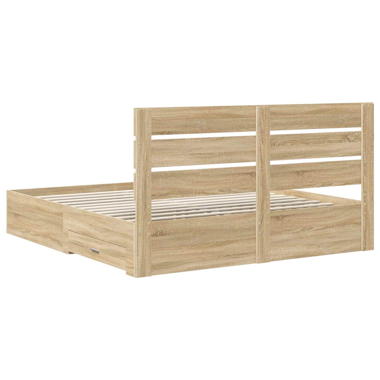 Bedframe met lade Sonoma Eiken 200 x 200 cm Bewerkt hout