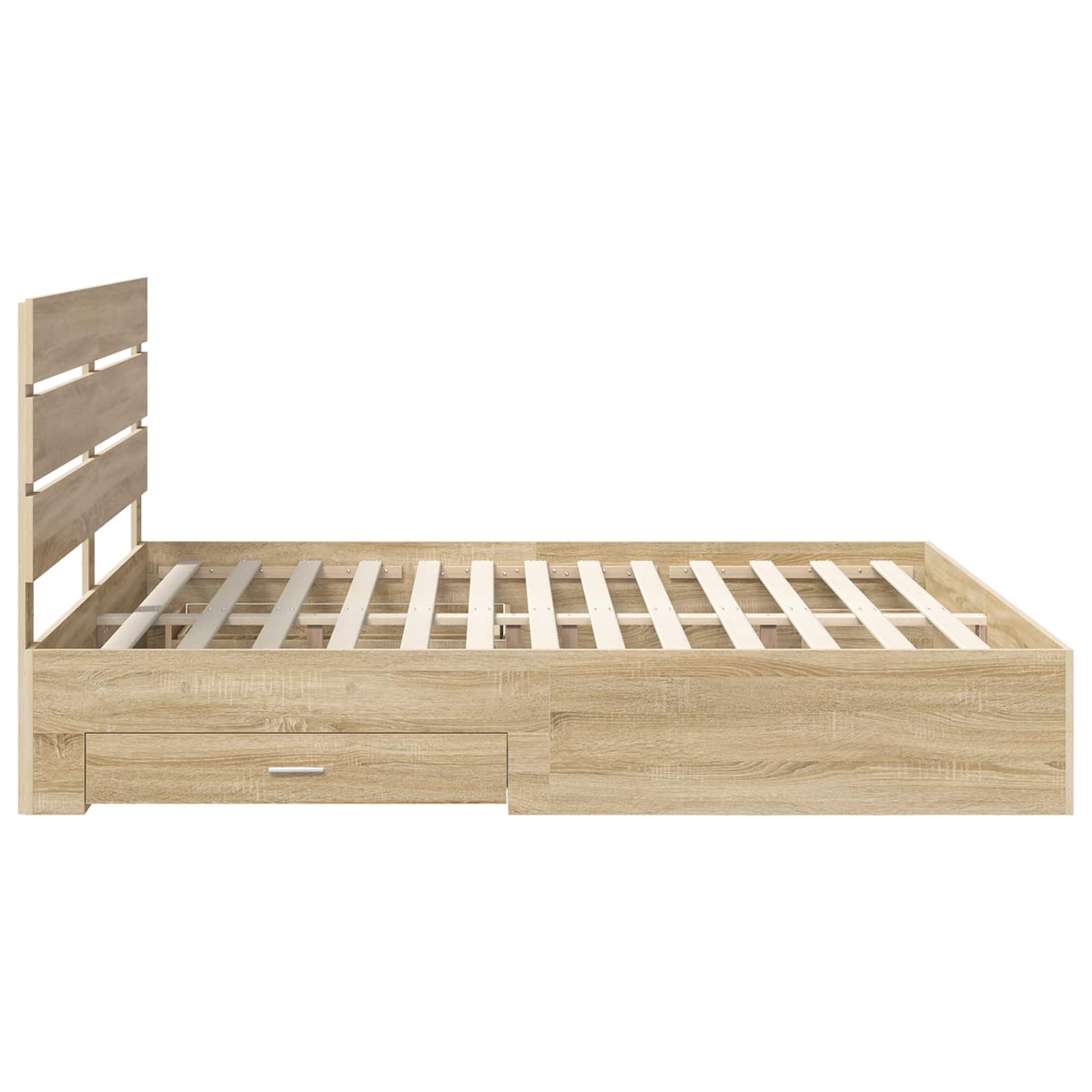 Bedframe met lade Sonoma Eiken 200 x 200 cm Bewerkt hout