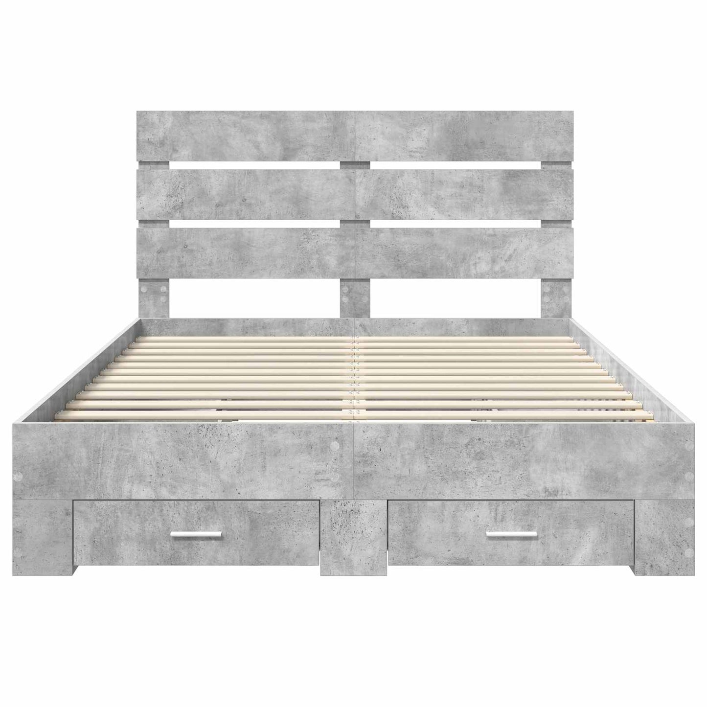 Bedframe met lade Beton Grijs 160 x 200 cm Bewerkt hout