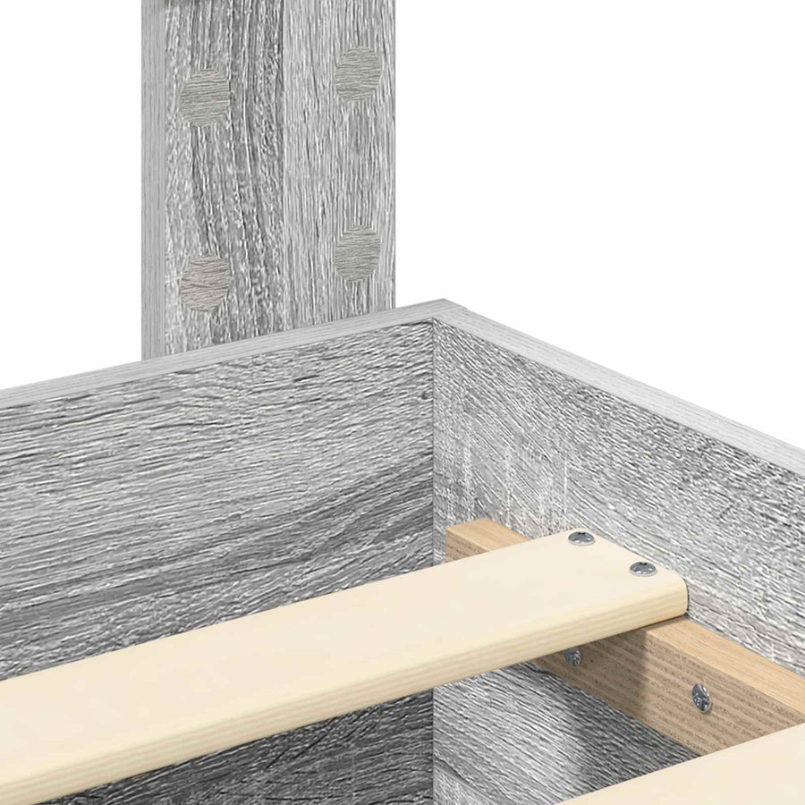 Bedframe met lade Grijs Sonoma 150 x 200 cm Bewerkt hout