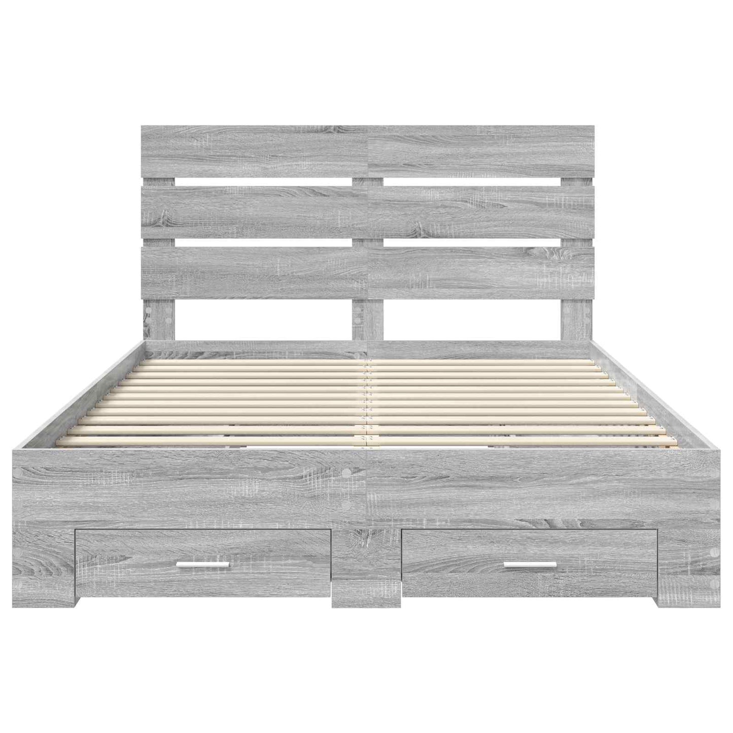 Bedframe met lade Grijs Sonoma 140 x 200 cm Bewerkt hout
