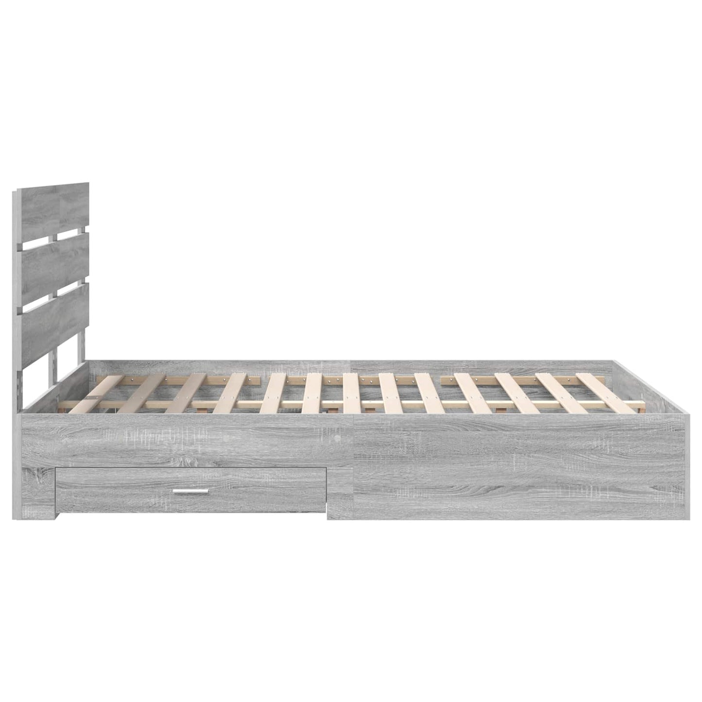 Bedframe met lade Grijs Sonoma 140 x 200 cm Bewerkt hout