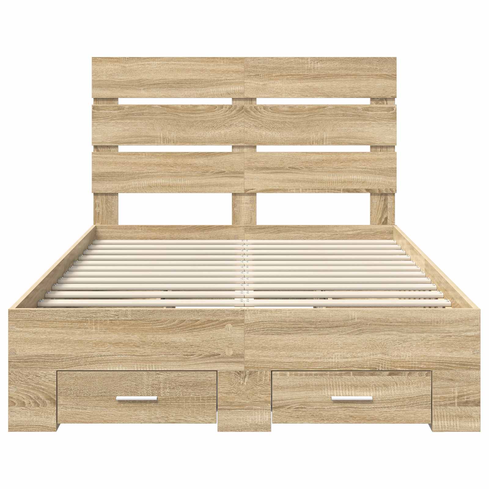 Bedframe met lade Sonoma Eiken 135 x 190 cm Bewerkt hout