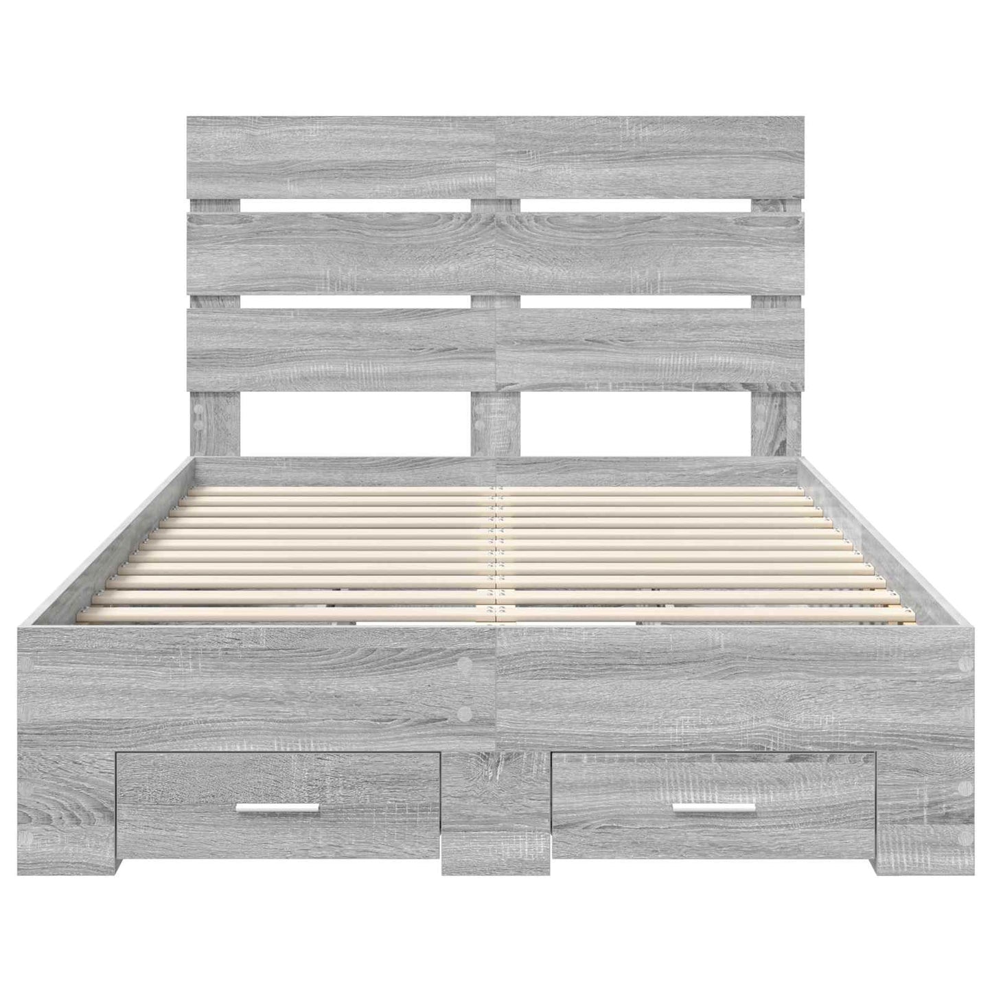 Bedframe met lade Grijs Sonoma 135 x 190 cm Bewerkt hout