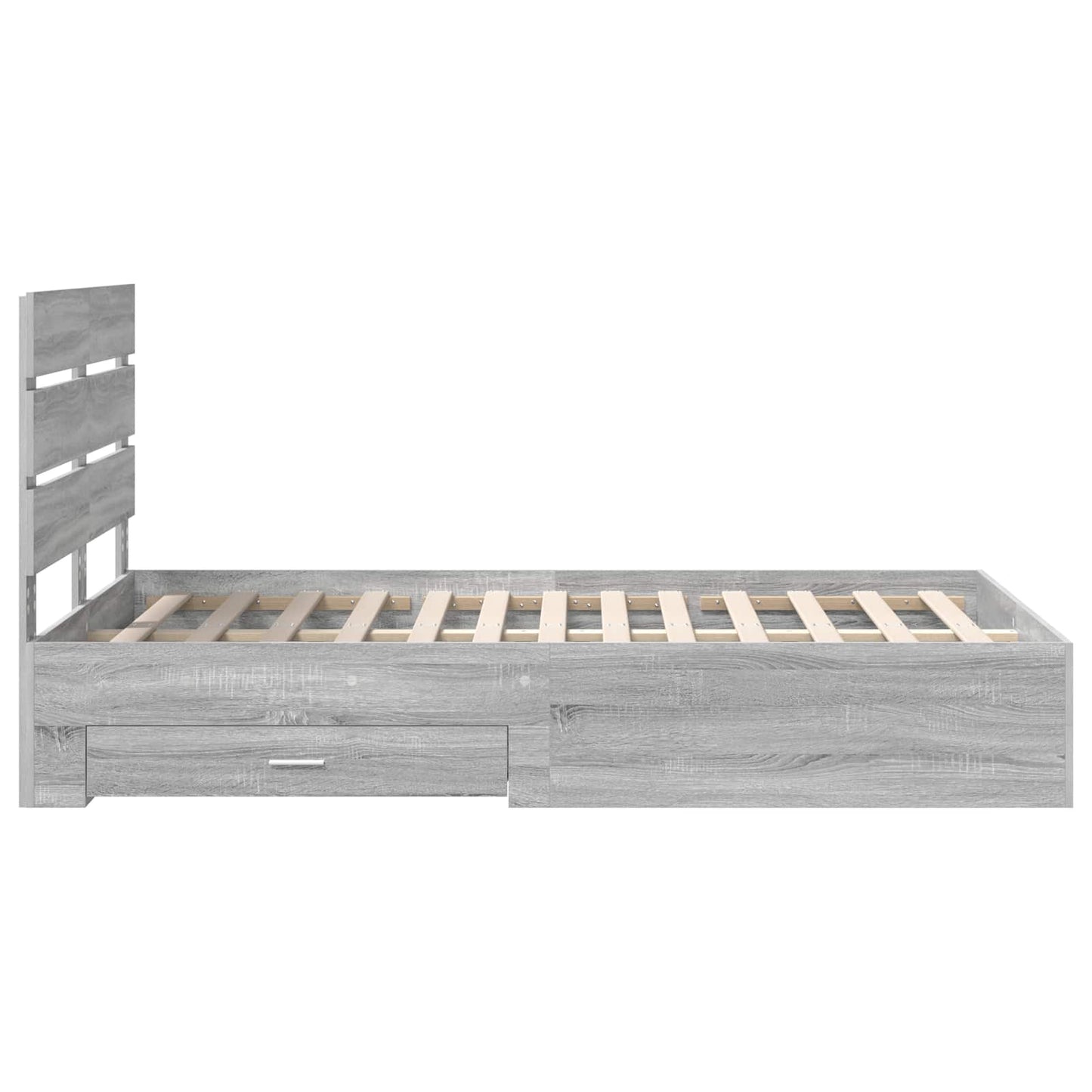 Bedframe met lade Grijs Sonoma 135 x 190 cm Bewerkt hout