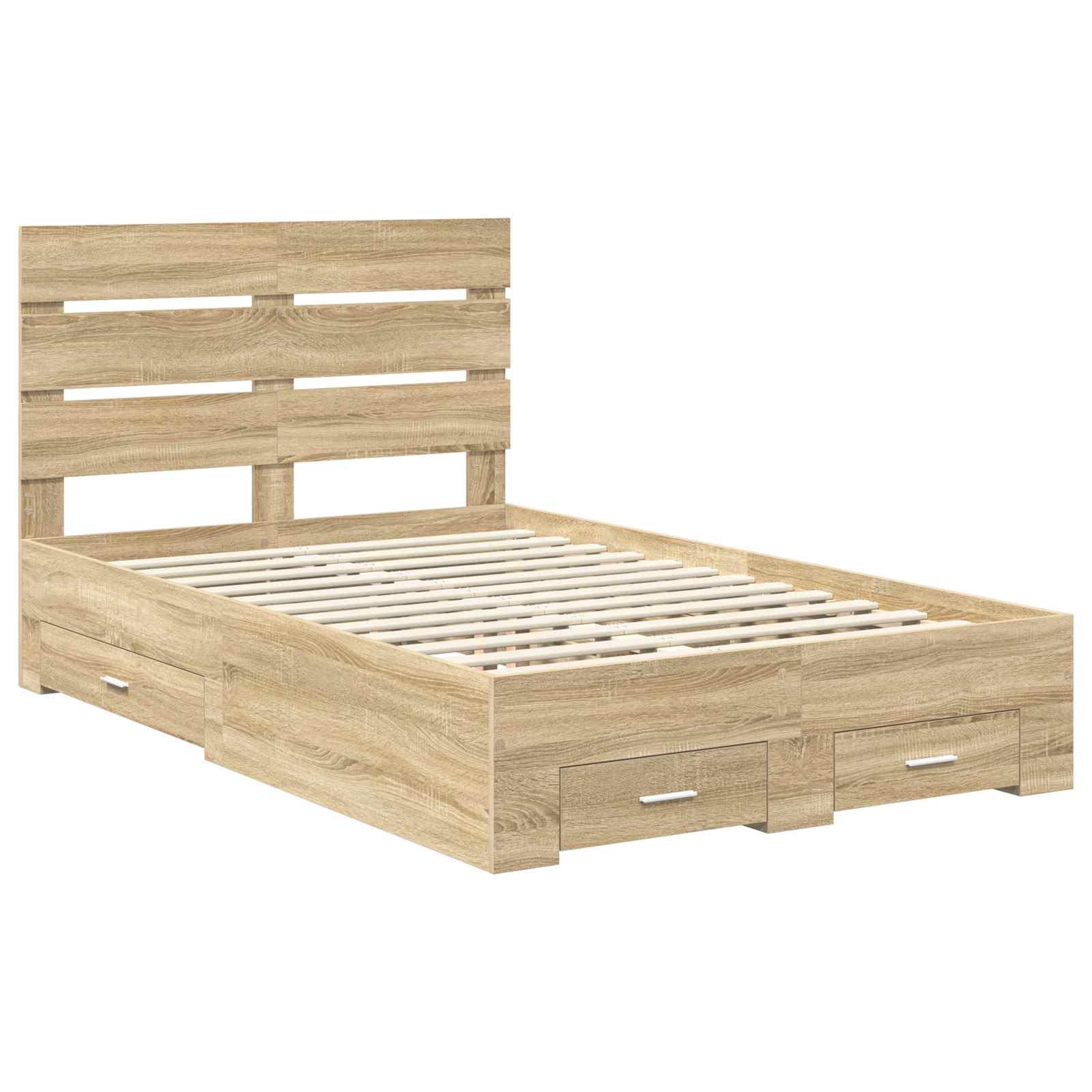 Bedframe met lade Sonoma Eiken 120 x 200 cm Bewerkt hout