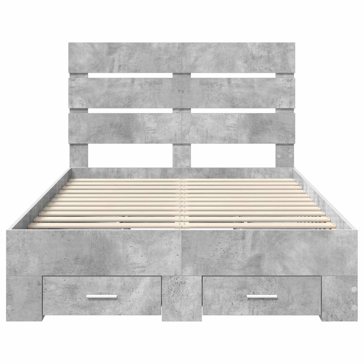 Bedframe met lade Beton Grijs 120 x 200 cm Bewerkt hout