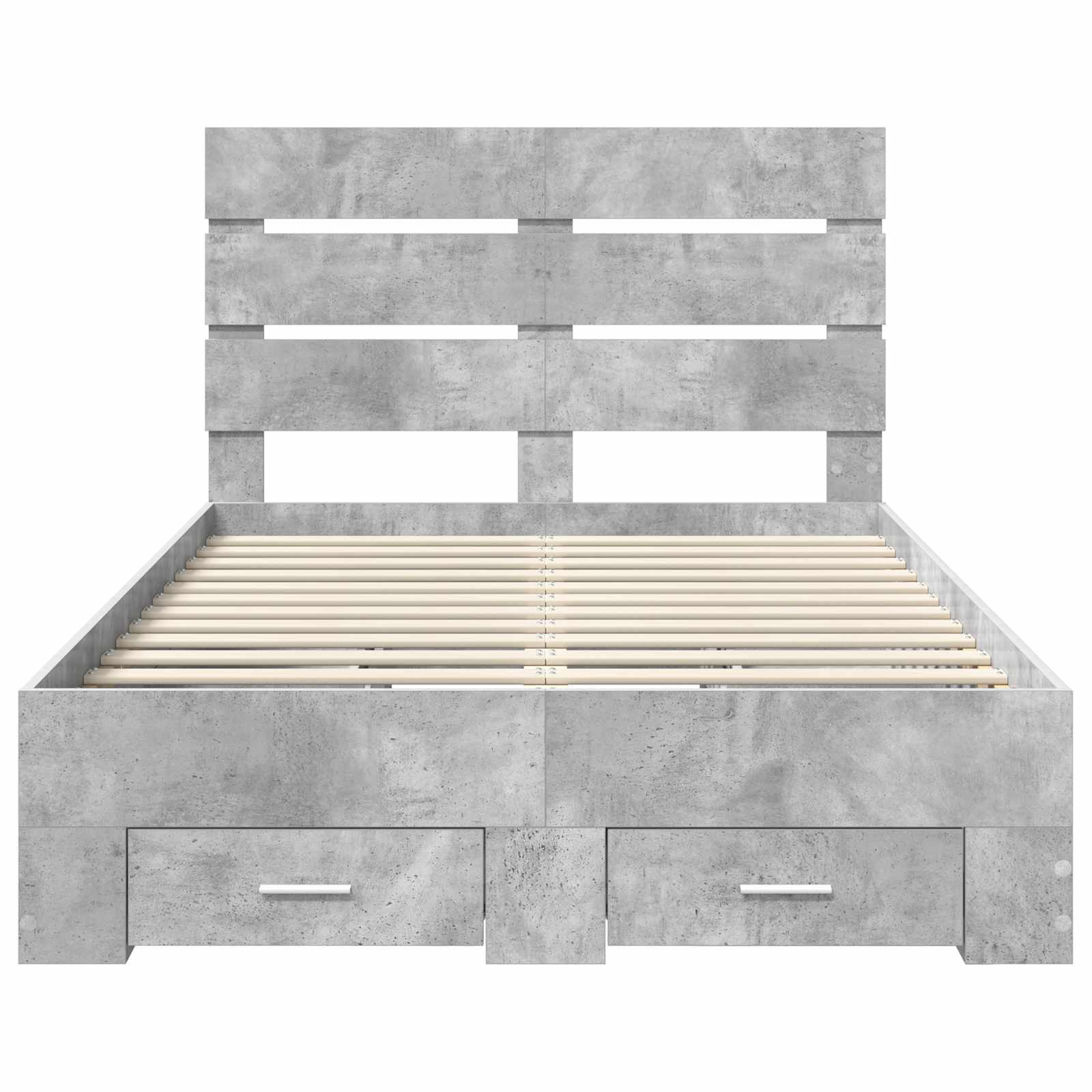 Bedframe met lade Beton Grijs 120 x 200 cm Bewerkt hout