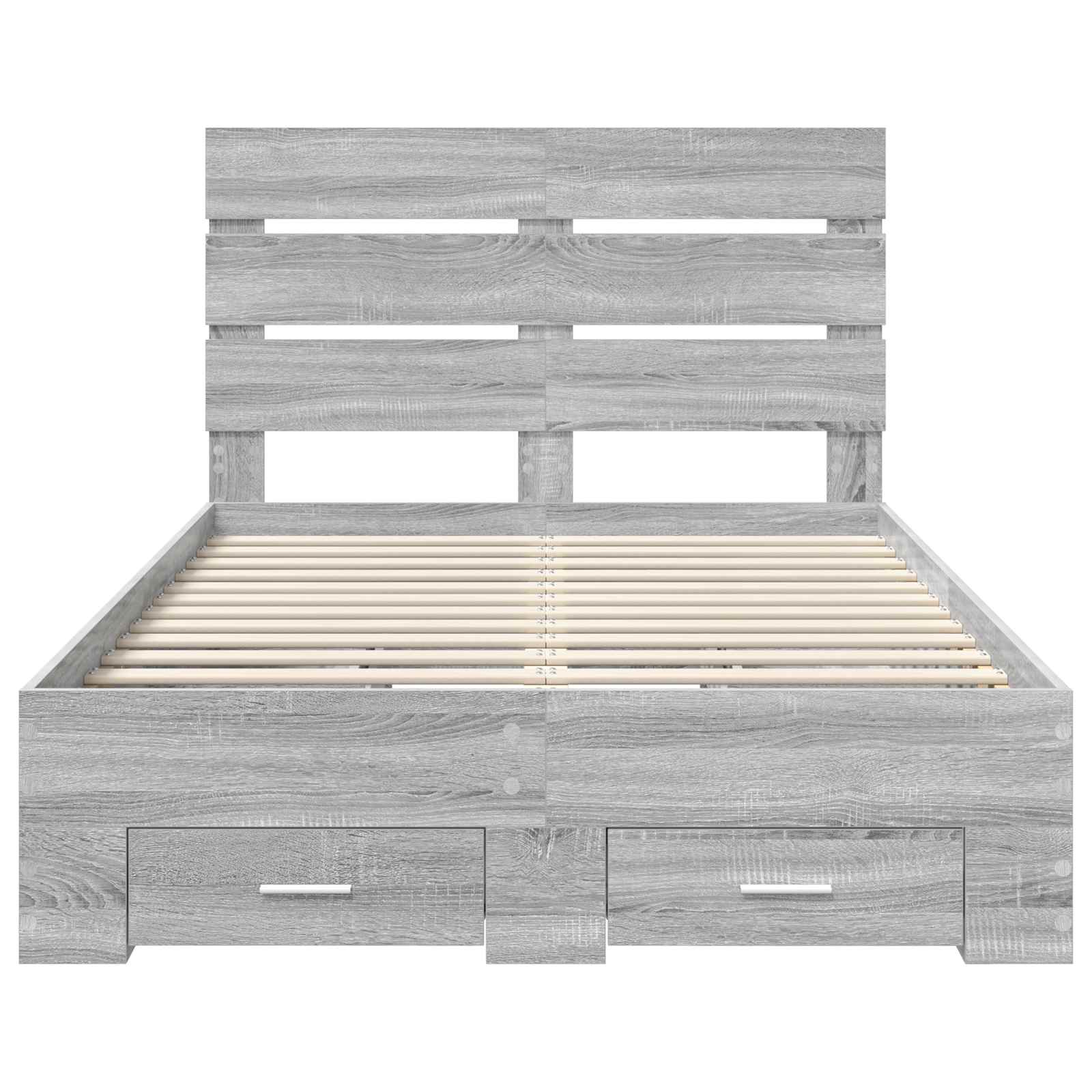Bedframe met lade Grijs Sonoma 120 x 200 cm Bewerkt hout