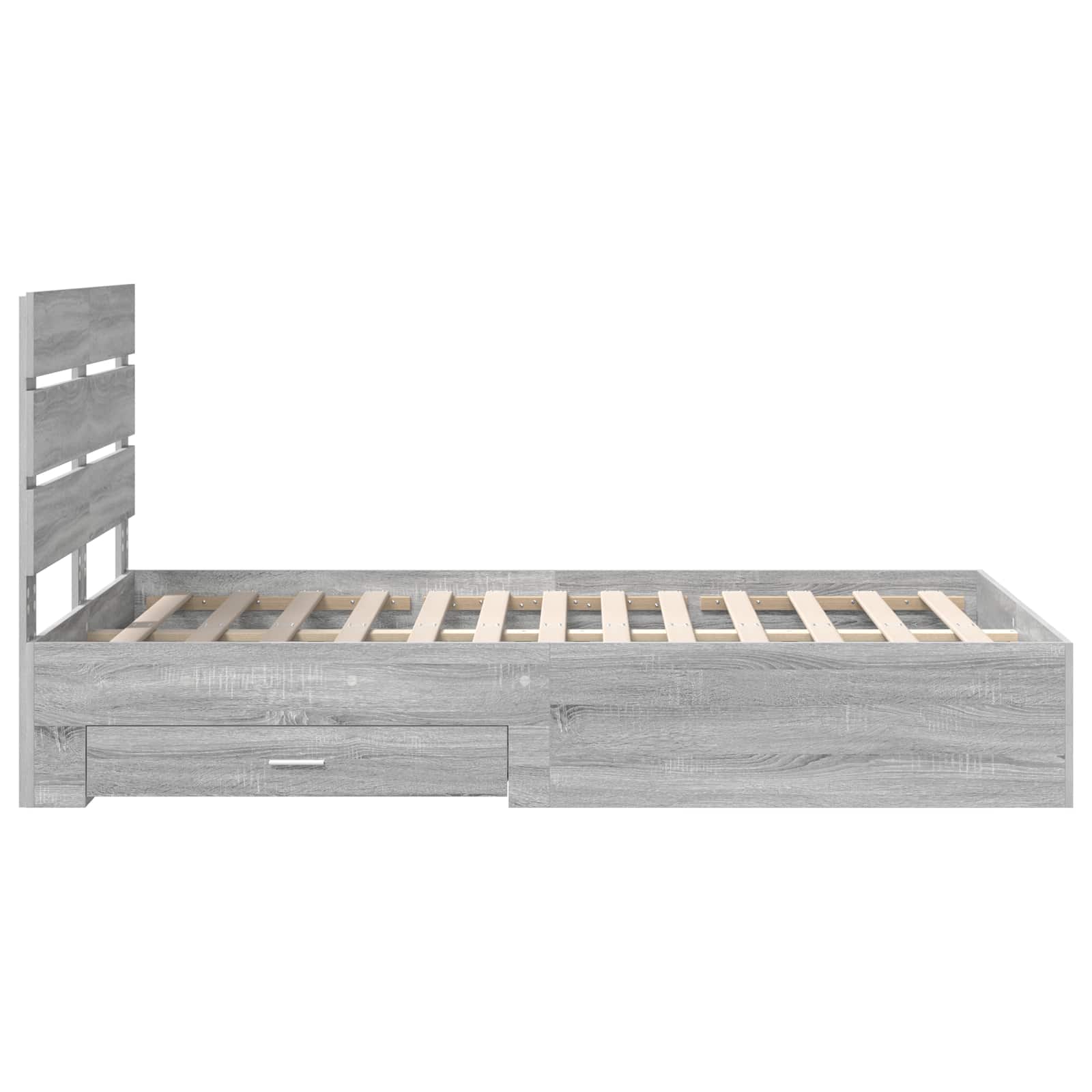 Bedframe met lade Grijs Sonoma 120 x 200 cm Bewerkt hout