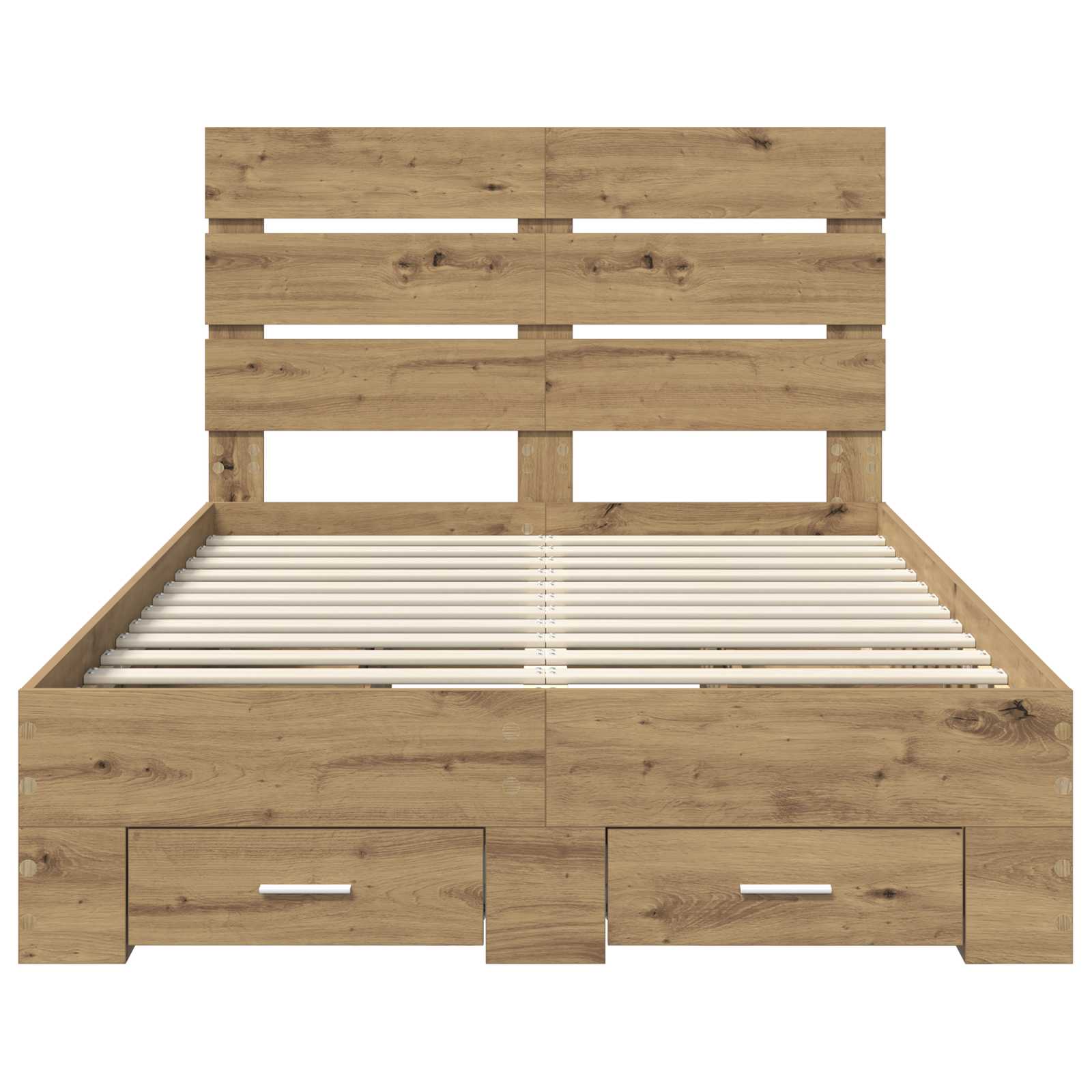 Bedframe met lade Artisan Eiken 120 x 200 cm Bewerkt hout