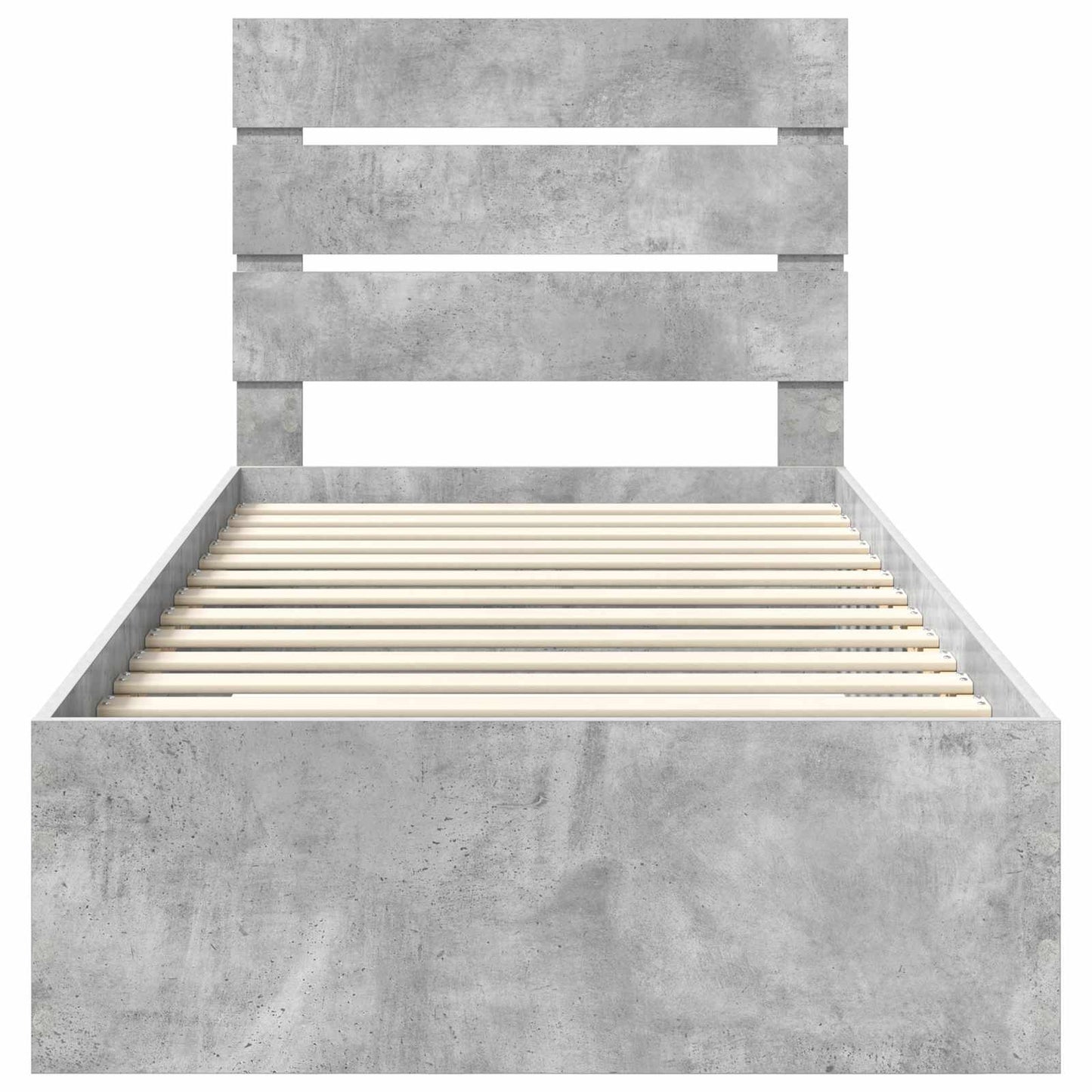 Bedframe met lade Beton Grijs 100 x 200 cm Bewerkt hout