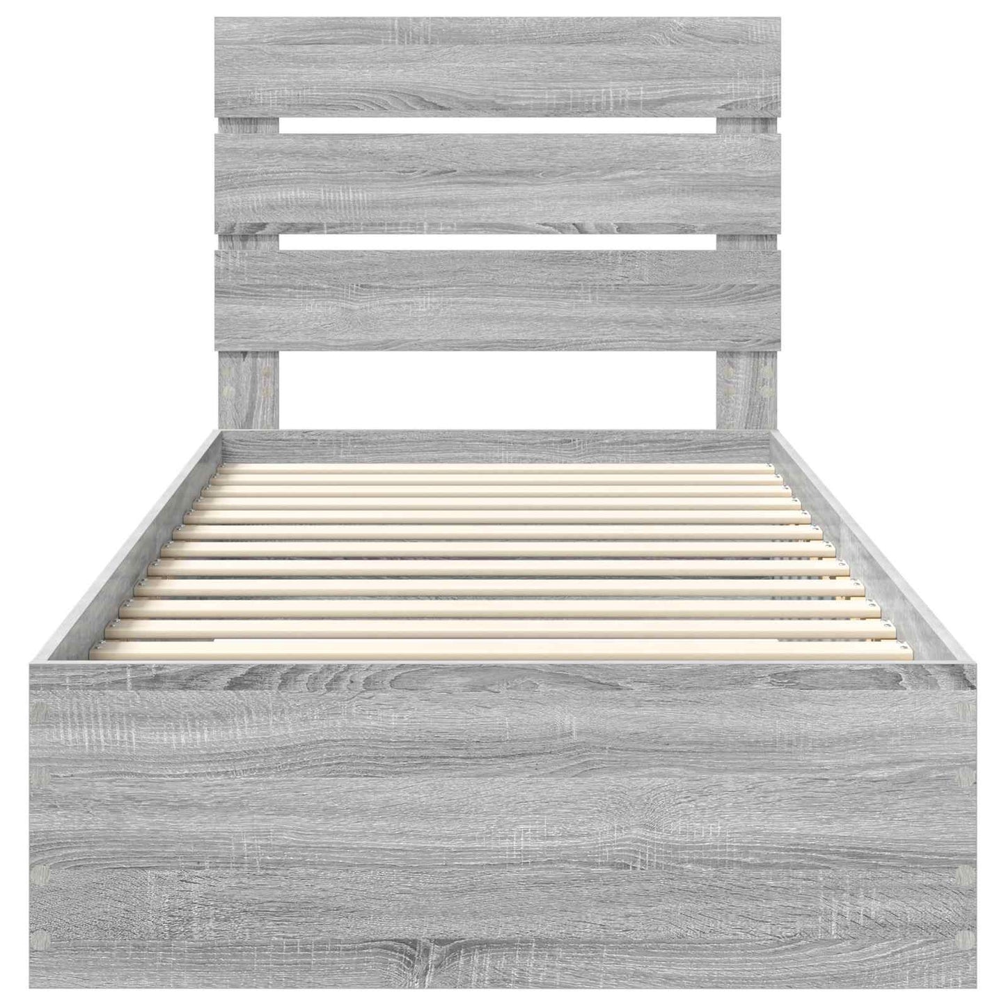 Bedframe met lade Grijs Sonoma 90 x 200 cm Bewerkt hout
