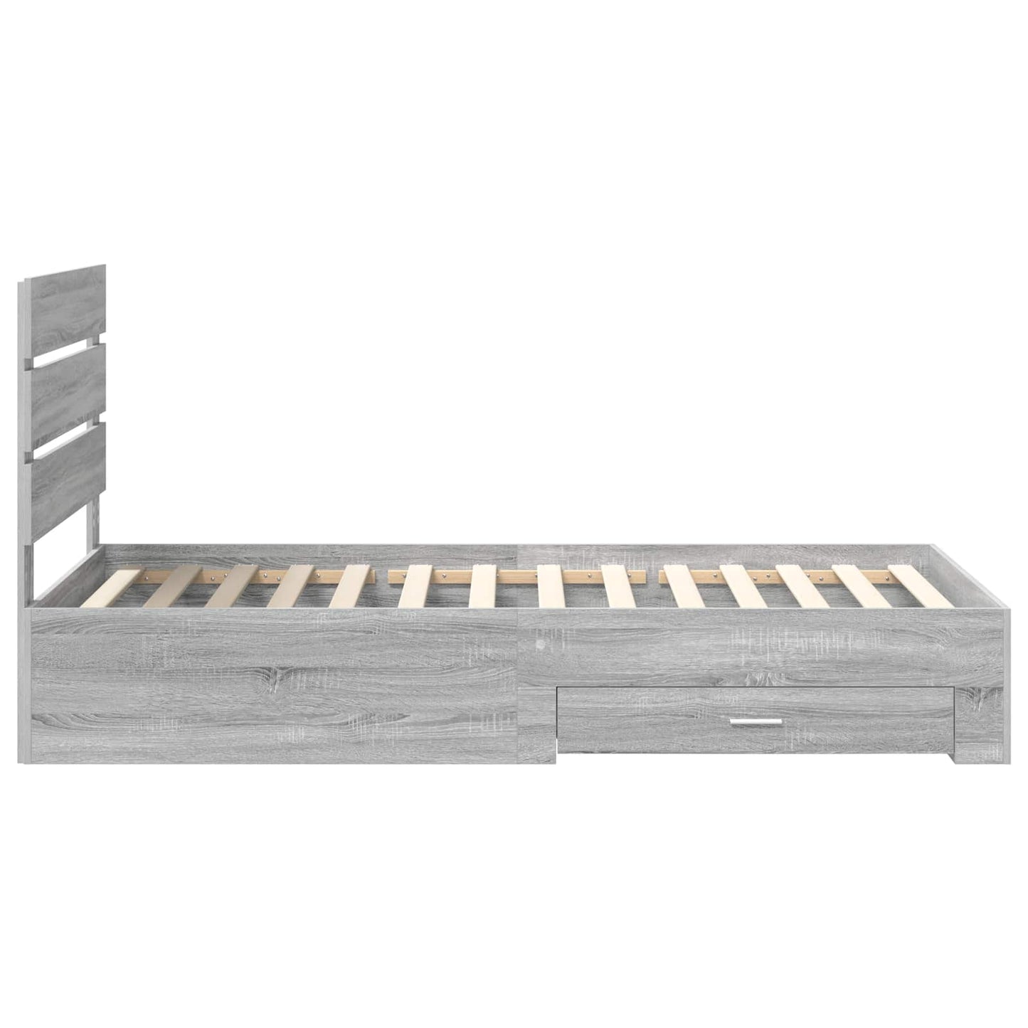 Bedframe met lade Grijs Sonoma 90 x 200 cm Bewerkt hout