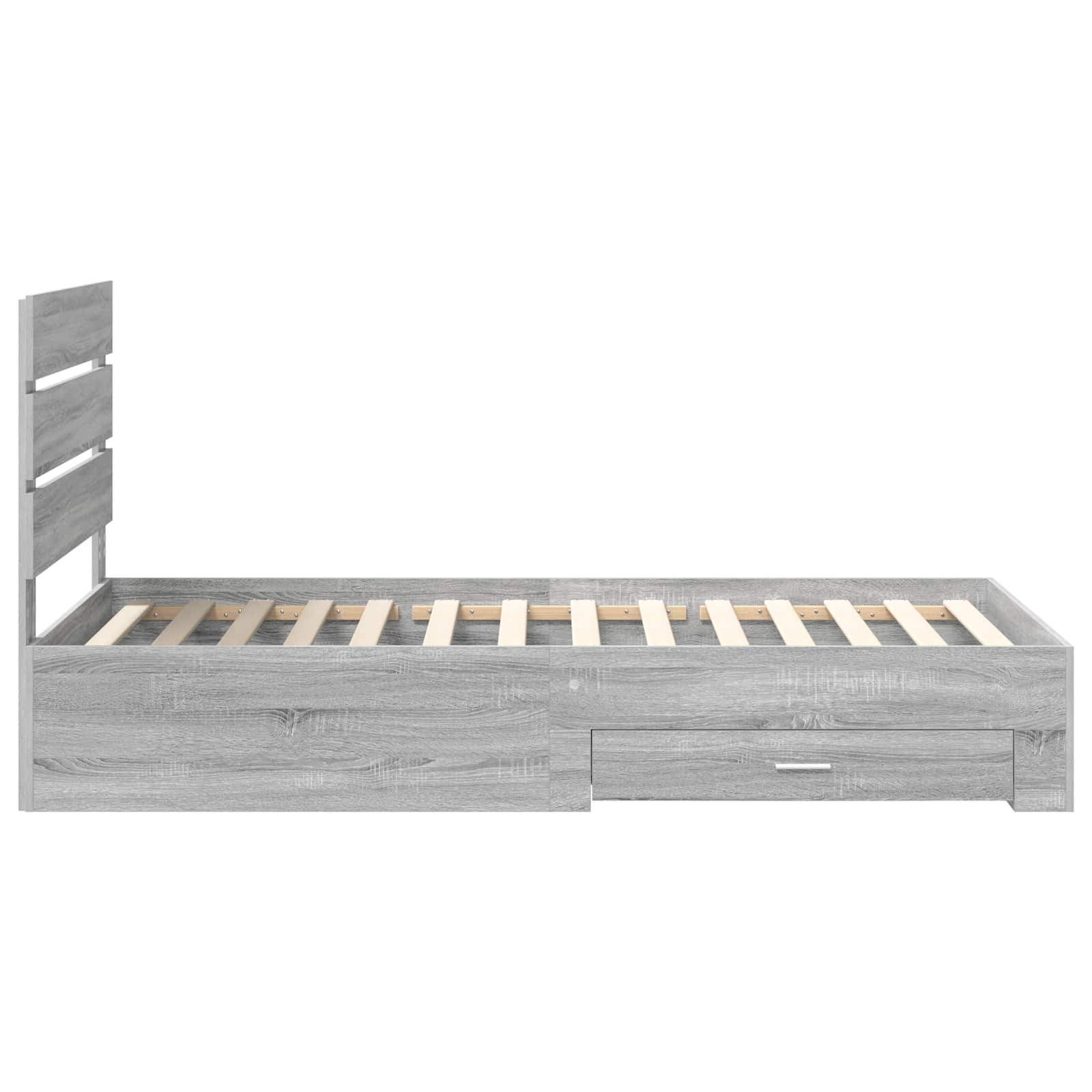 Bedframe met lade Grijs Sonoma 90 x 200 cm Bewerkt hout