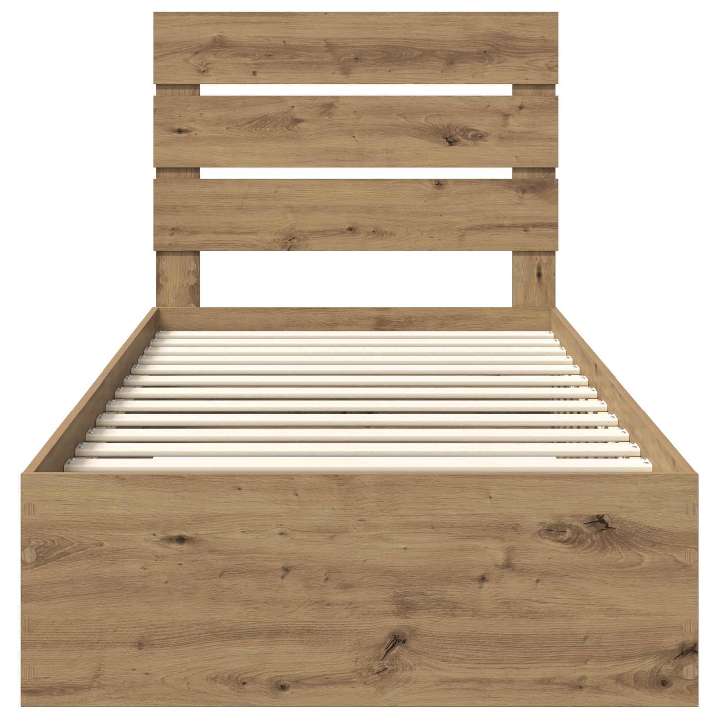 Bedframe met lade Artisan Eiken 90 x 200 cm Bewerkt hout