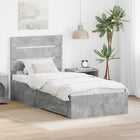 Bedframe met lade beton grijs 90x190 cm