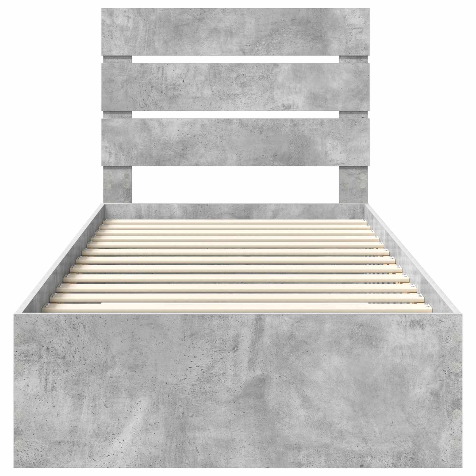 Bedframe met lade Beton Grijs 90 x 190 cm Bewerkt hout