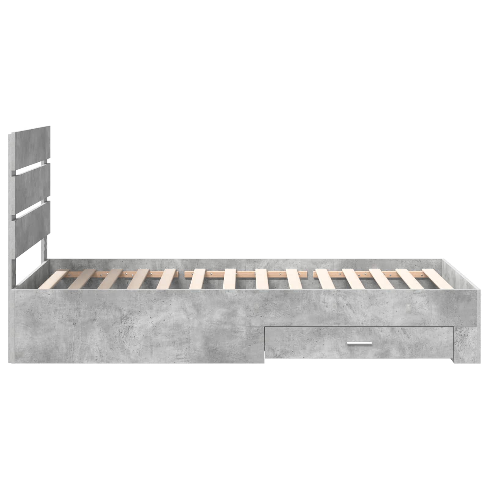 Bedframe met lade Beton Grijs 90 x 190 cm Bewerkt hout