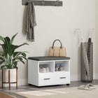 Halbank wit 60x38x46 cm spaanplaat stof
