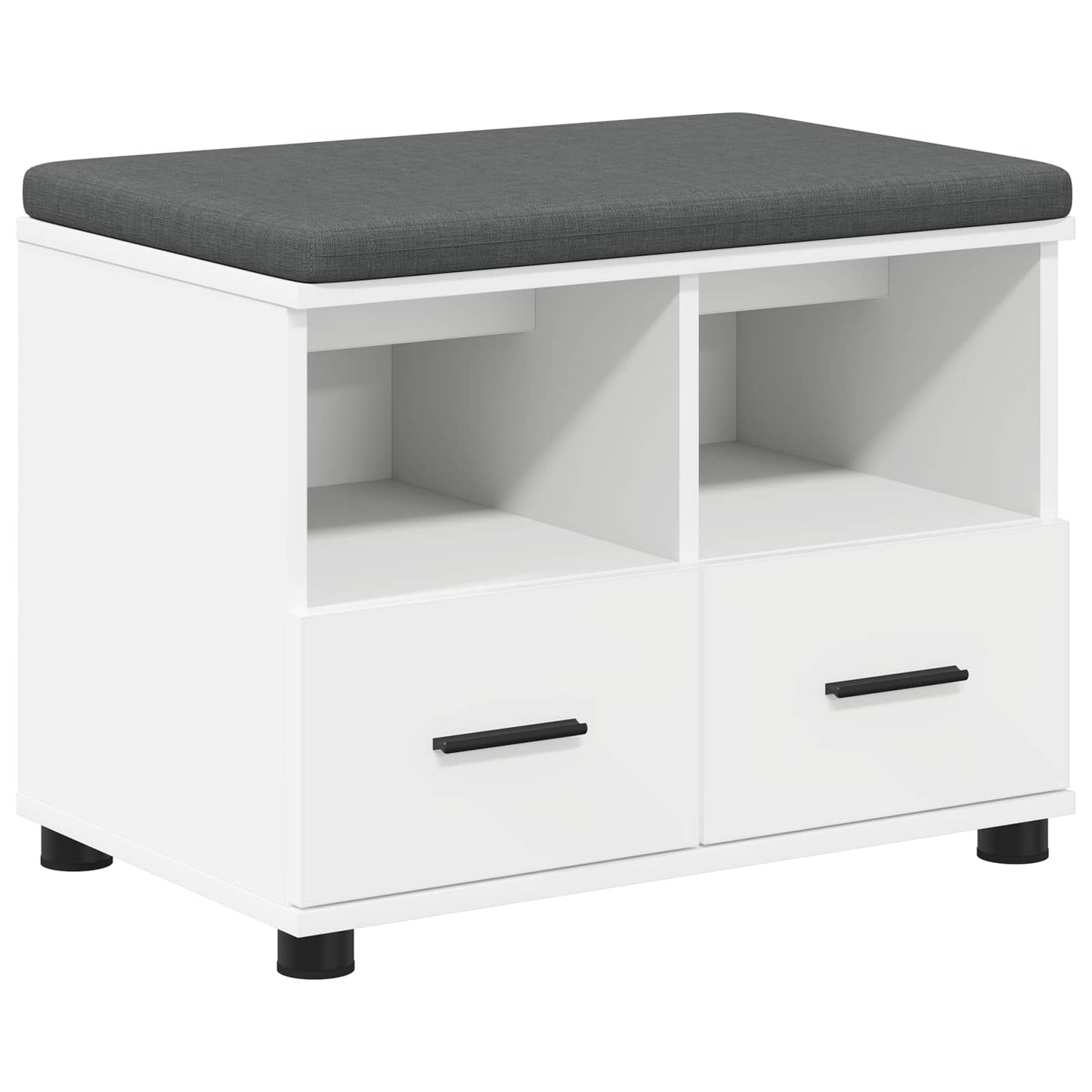 Halbank Wit 60 x 38 x 46 cm Spaanplaat en Bekledingsstof