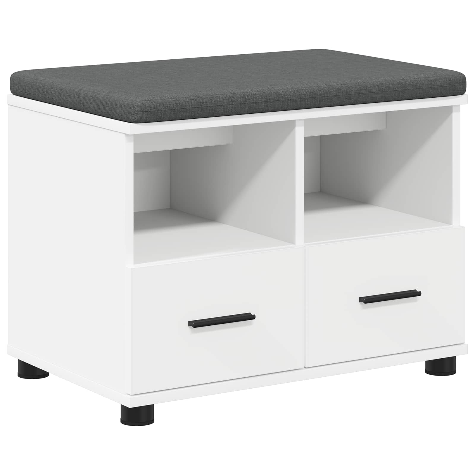 Halbank Wit 60 x 38 x 46 cm Spaanplaat en Bekledingsstof