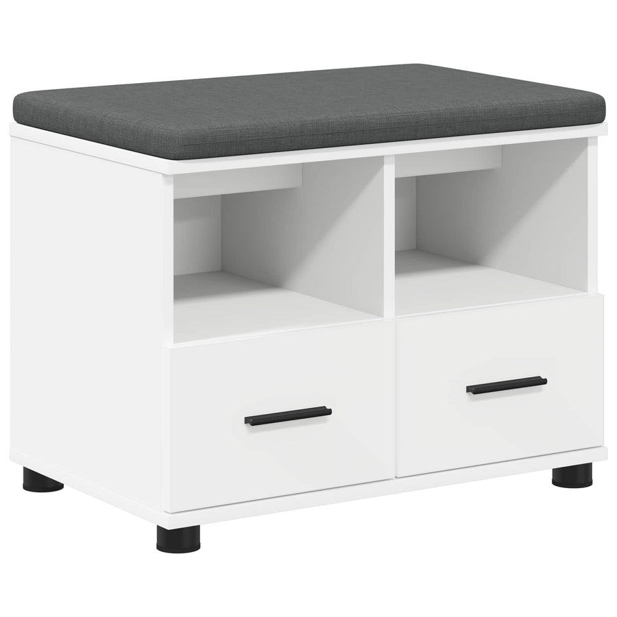 Halbank Wit 60 x 38 x 46 cm Spaanplaat en Bekledingsstof