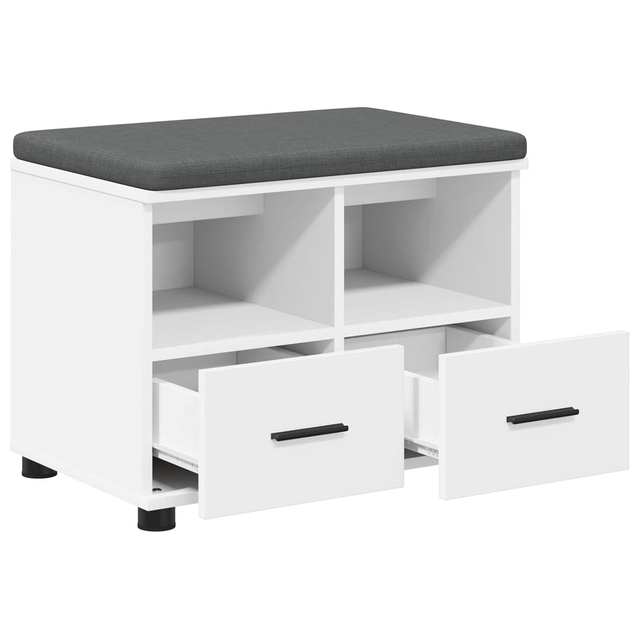 Halbank Wit 60 x 38 x 46 cm Spaanplaat en Bekledingsstof