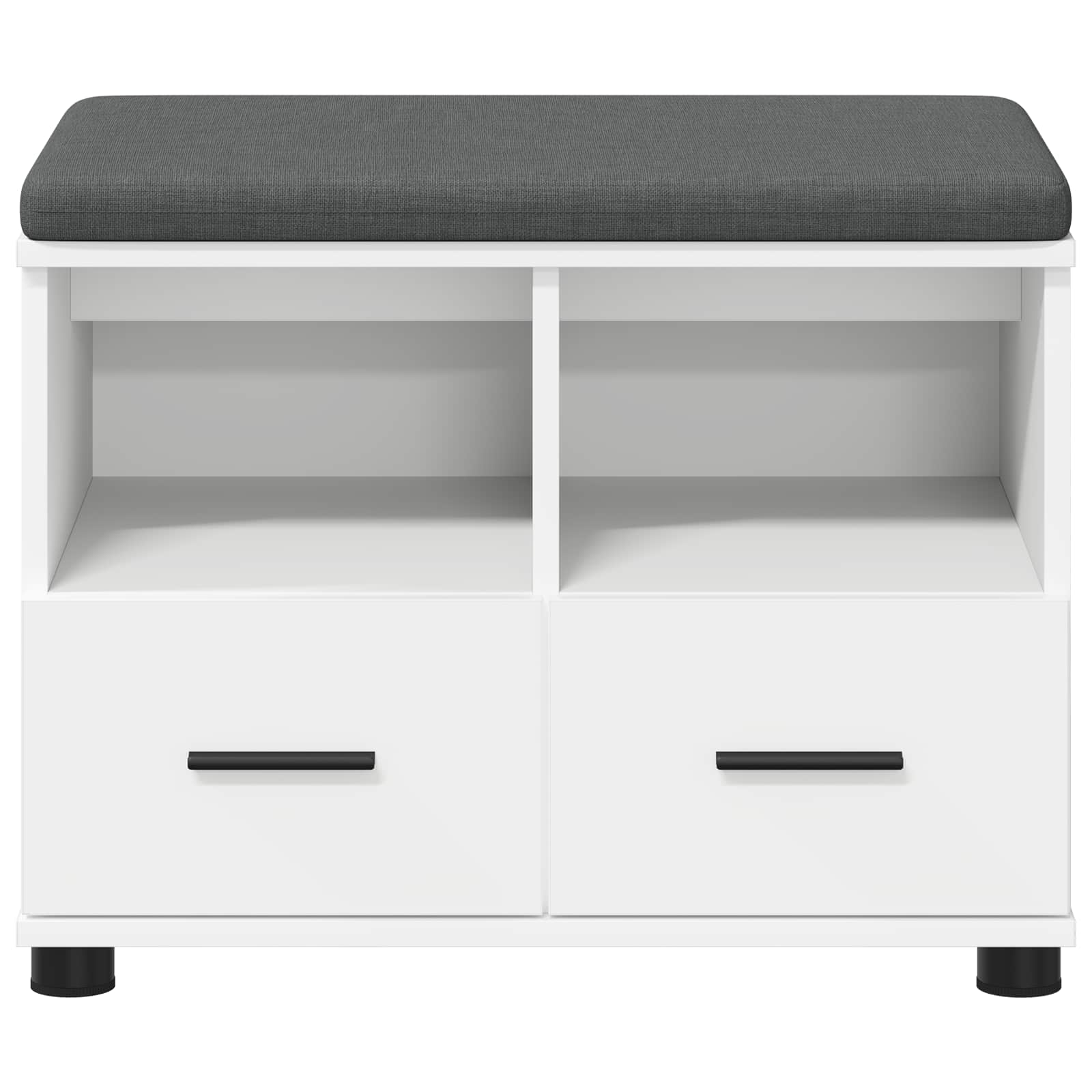 Halbank Wit 60 x 38 x 46 cm Spaanplaat en Bekledingsstof