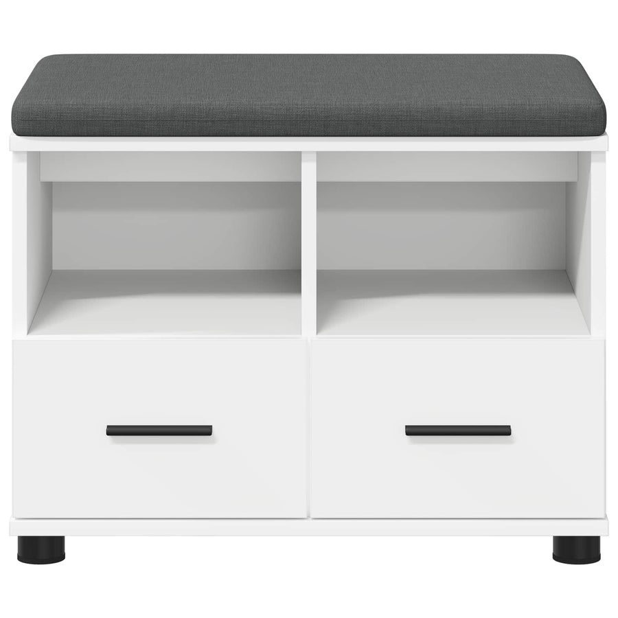 Halbank Wit 60 x 38 x 46 cm Spaanplaat en Bekledingsstof