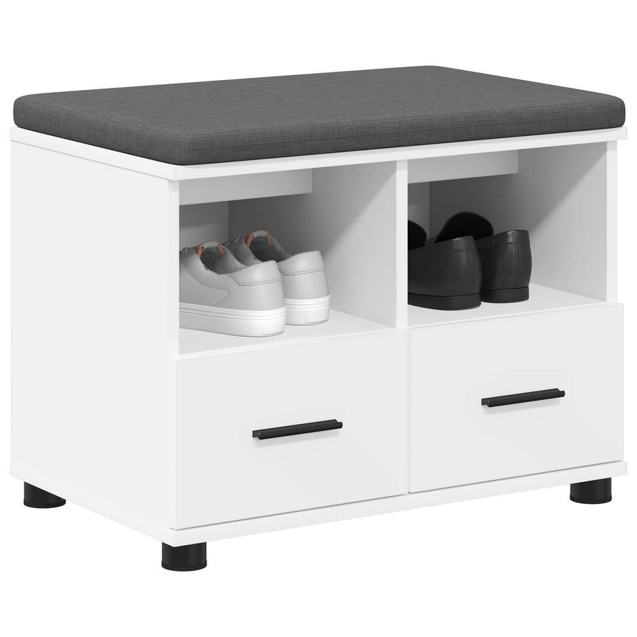 Halbank Wit 60 x 38 x 46 cm Spaanplaat en Bekledingsstof