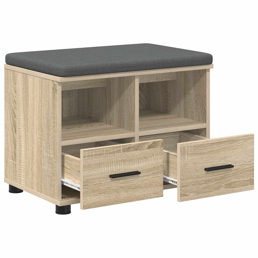 Halbank met kussen met lade Sonoma Eiken 60 x 38 x 46 cm