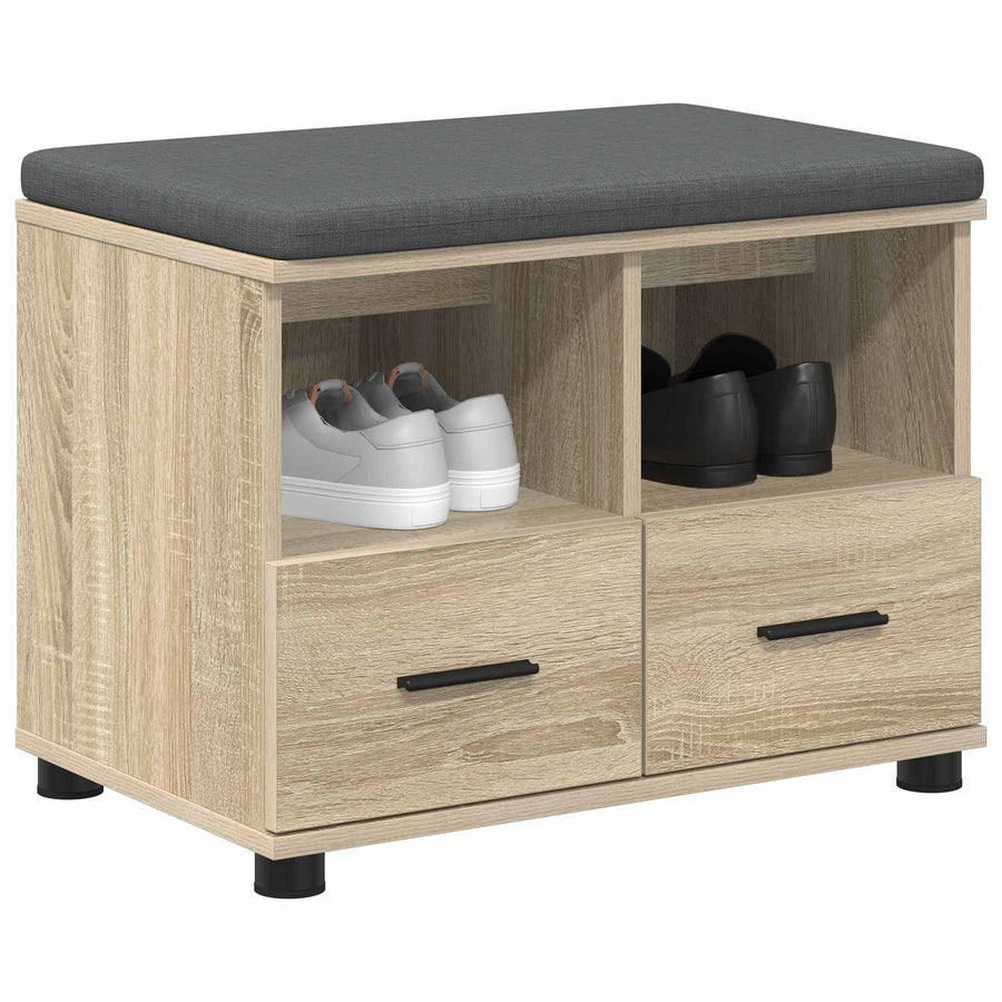 Halbank met kussen met lade Sonoma Eiken 60 x 38 x 46 cm