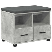 Halbank met kussen met lade Beton Grijs 60 x 38 x 46 cm