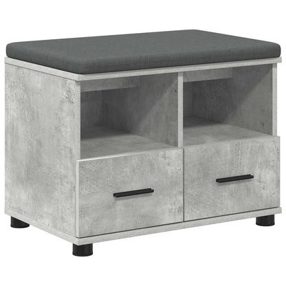 Halbank met kussen met lade Beton Grijs 60 x 38 x 46 cm