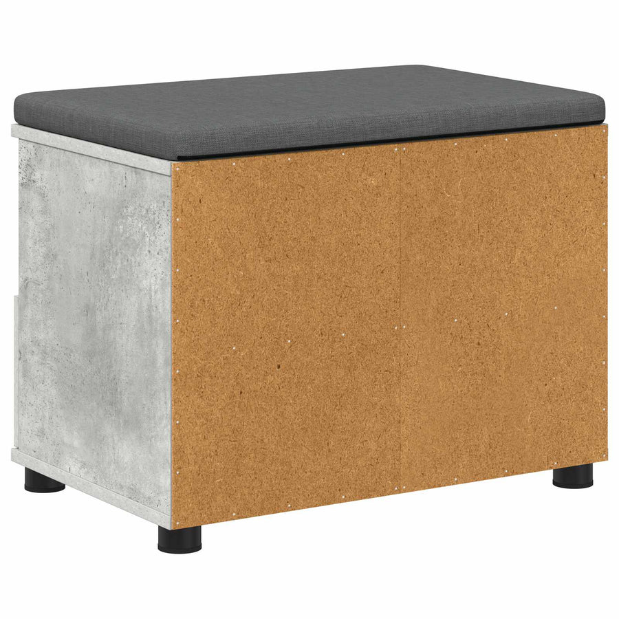 Halbank met kussen met lade Beton Grijs 60 x 38 x 46 cm