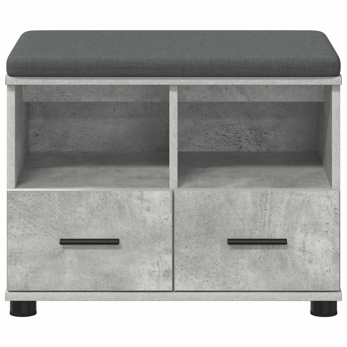 Halbank met kussen met lade Beton Grijs 60 x 38 x 46 cm