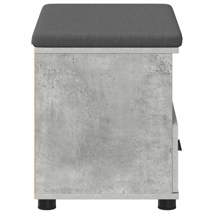 Halbank met kussen met lade Beton Grijs 60 x 38 x 46 cm