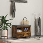 Halbank met lade 60x38x46 cm gerookt eiken