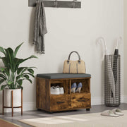 Halbank met lade 60x38x46 cm gerookt eiken