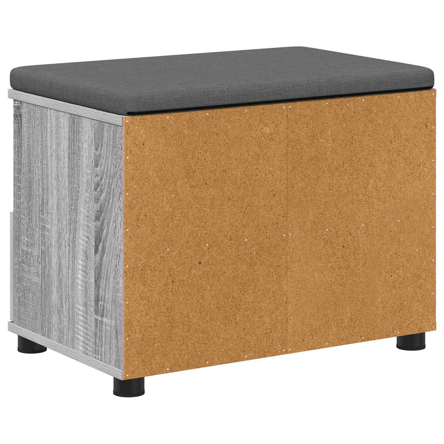 Halbank met kussen met lade Grijs Sonoma 60 x 38 x 46 cm