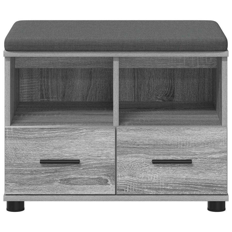 Halbank met kussen met lade Grijs Sonoma 60 x 38 x 46 cm