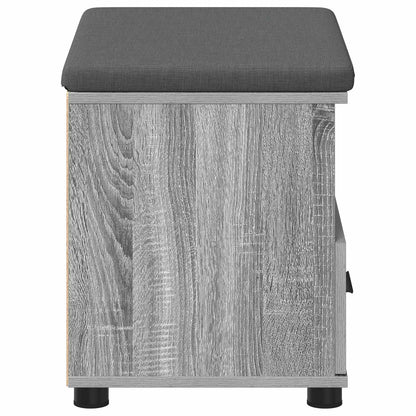 Halbank met kussen met lade Grijs Sonoma 60 x 38 x 46 cm